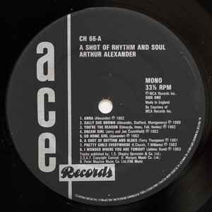 ARTHUR ALEXANDER, A Shot Of Rhythm And Soul (Ace; CH66, UK 1982), SALE - Up to 50% Off the Original Price  LP VG+/VG+ - Image 3