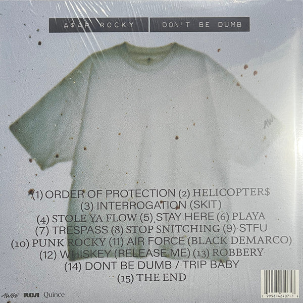 ASAP ROCKY, Don't Be Dumb (AWGE; 199584240718, US 2026, Quince Shirthead Edition, 2 Inners, Limited Edition 1 Black 1 White vinyl) 2xLP EX/EX - Image 2