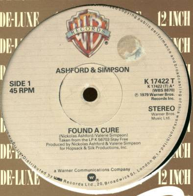 ASHFORD & SIMPSON, Found A Cure / You Always Could (Warner Bros. Records; K 17422 T, UK 1979, Company Sleeve) 12" VG/VG