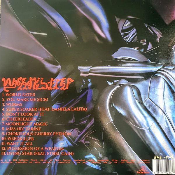 ASHNIKKO, Weedkiller (Parlophone; 5054197422737, UK 2023, Embossed Sleeve, Inner, Red Translucent) LP VG/EX - Image 2
