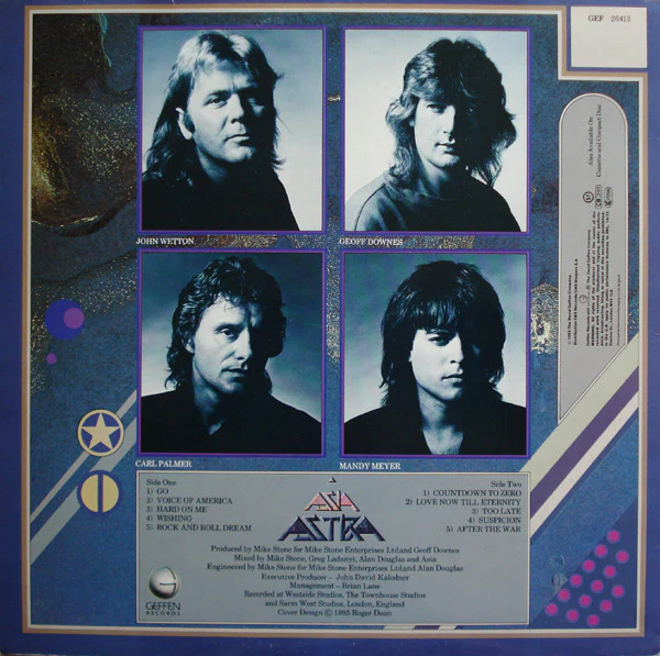 ASIA, Astra (Geffen Records; GEF 26413, UK 1985) LP VG/VG+ - Image 2
