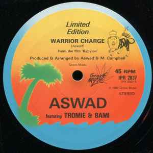 ASWAD, Warrior Charge / Dub Charge (Island Records; IPR 2037 , UK 1980, Company Sleeve, Limited Edition) 12" /VG - Image 2