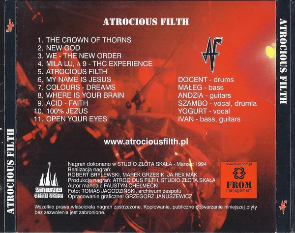 ATROCIOUS FILTH, 100% Jesus (From Pub; 001, Poland 2008, Digipak) CD G+/VG - Image 2