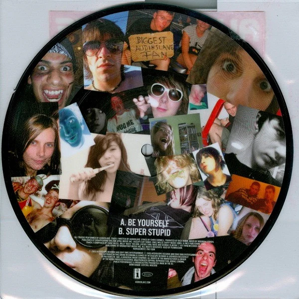 AUDIOSLAVE, Be Yourself (Interscope Records; 9882598, UK 2005, Hype Stickered PVC Sleeve, Picture Disc) 7" VG/VG - Image 2