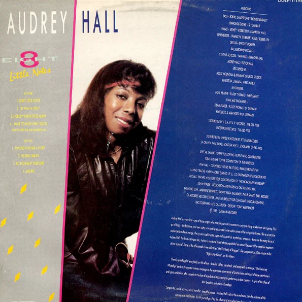 AUDREY HALL, Eight Little Notes (Germain Records ; DGLP1 1985, UK 1985, Signed front sleeve.), SALE - Up to 50% Off the Original Price  LP VG/VG+ - Image 2
