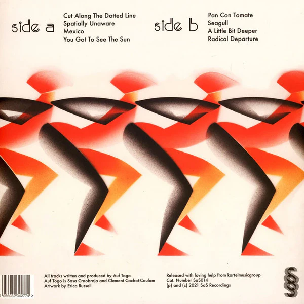 AUF TOGO, Movements (SaS Recordings; SaS014, UK 2021, Red Vinyl), SALE - Up to 50% Off the Original Price LP VG+/VG+ - Image 2