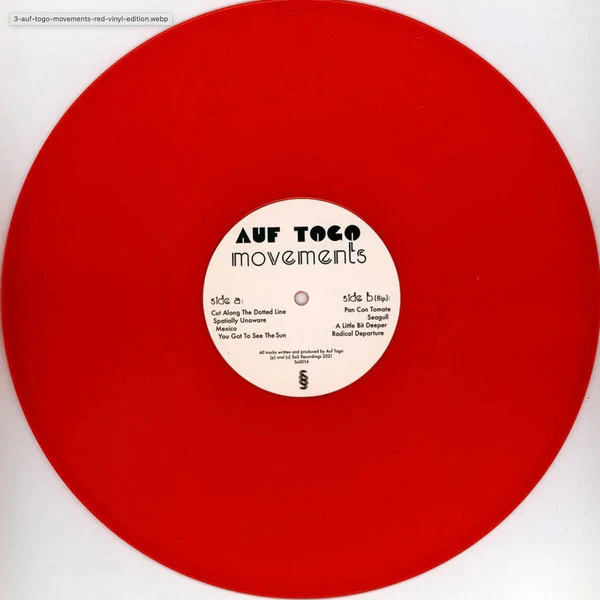 AUF TOGO, Movements (SaS Recordings; SaS014, UK 2021, Red Vinyl), SALE - Up to 50% Off the Original Price LP VG+/VG+ - Image 3