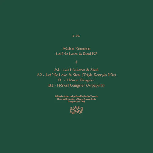 AVALON EMERSON, Let Me Love & Steal (Spring Theory; ST 003, US 2014, Textured Sleeve) 12" EP G+/VG+ - Image 2