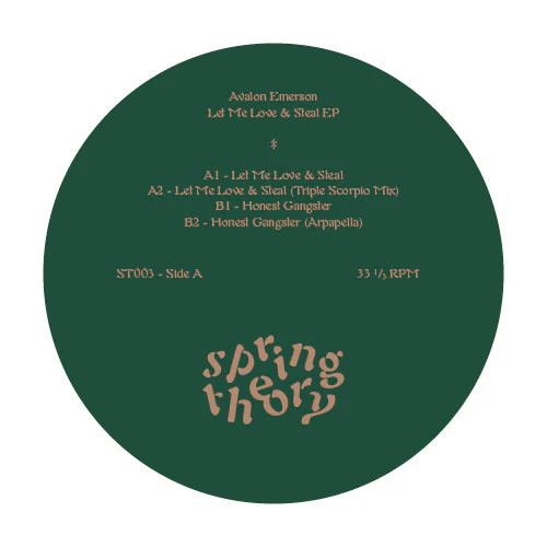 AVALON EMERSON, Let Me Love & Steal (Spring Theory; ST 003, US 2014, Textured Sleeve) 12" EP G+/VG+ - Image 3