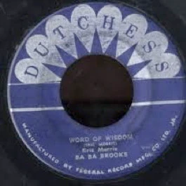 BABA BROOKS / ERIC MONTY MORRIS, Spider / Words Of Mouth (Dutchess; , Jamaica 1960s) 7" /G+