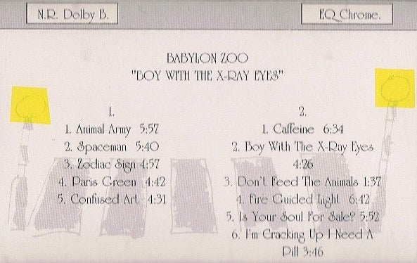 BABYLON ZOO, The Boy With The X-Ray Eyes (EMI; none, UK 1996, Promo) Cassette VG+/VG