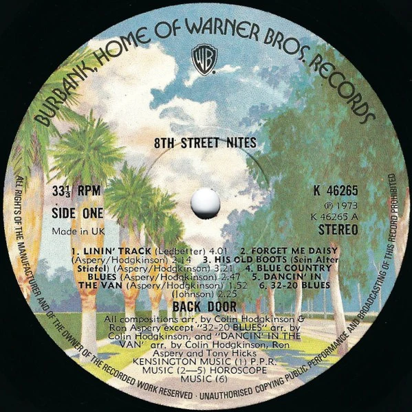 BACK DOOR, 8th Street Nights (WB Burbank; K 46265, UK 1973, Gatefold) LP VG/VG - Image 3