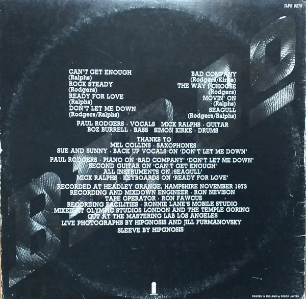 BAD CO, Bad Company (Island Records; ILPS 9279, UK Reissue, Gatefold, Company Inner), SALE - Up to 50% Off the Original Price  LP VG/VG - Image 2
