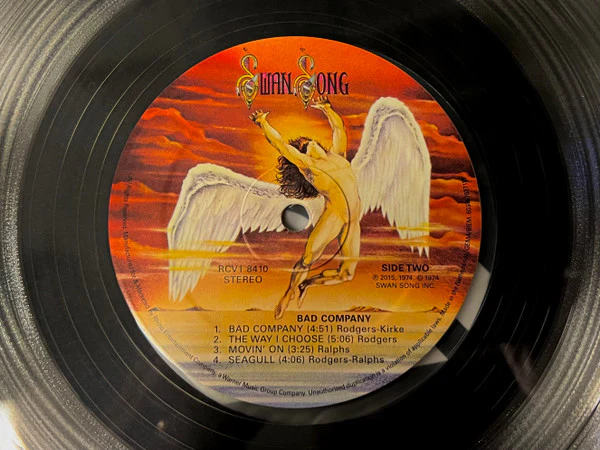 BAD COMPANY, Bad Co (Swan Song; RCV1 8410, Worldwide 2023, Clear Vinyl) LP EX/EX - Image 3