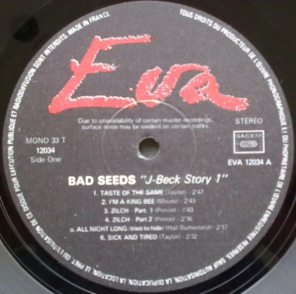 BAD SEEDS, J-Beck Story 1 (Eva; 12034, France 1984), SALE - Up to 50% Off the Original Price LP VG+/VG+ - Image 3