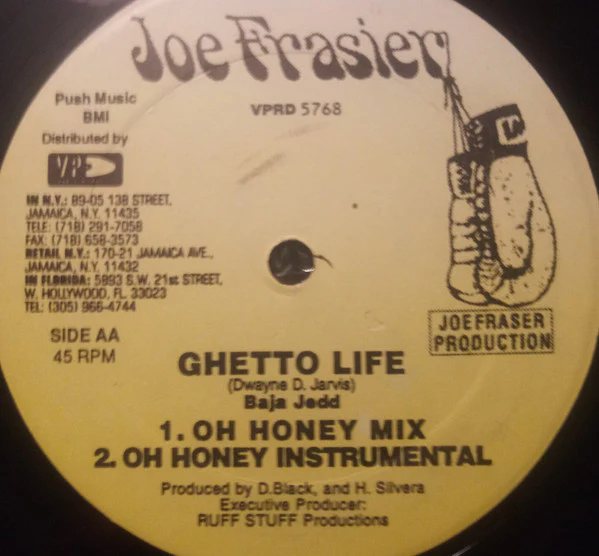 BAJJA JEDD, Ghetto Life (Joe Frasier; VPRD 5768, US 1990s, VP Reggae Sleeve) 12" VG+/VG+