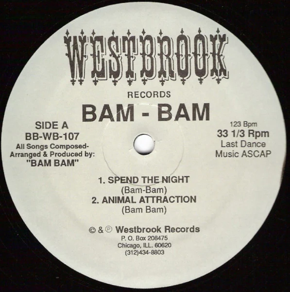 BAM BAM, Spend The Night! (Westbrook Records; BB-WB-107, US 1988, Picture Sleeve) 12" VG+/VG - Image 3