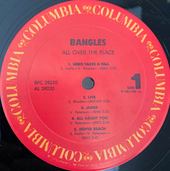BANGLES, All Over The Place (Columbia; BFC 39220, US 1984, Inner) LP VG+/VG+ - Image 3