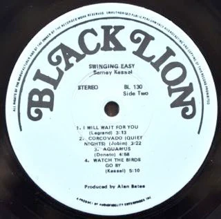BARNEY KESSEL, Swinging Easy! (Black Lion Records; BL-130, US 1974, Promo, Pasteback Sleeve) LP G+/VG - Image 2