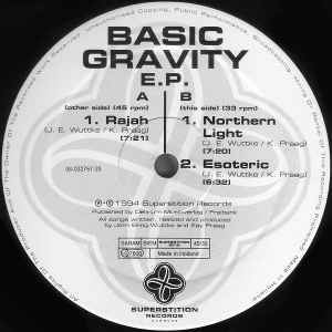 BASIC GRAVITY, E.P. (Superstition; SUPERSTITION 2019, Germany 1994, Titled Company Sleeve) 12" EP VG/G+ - Image 3