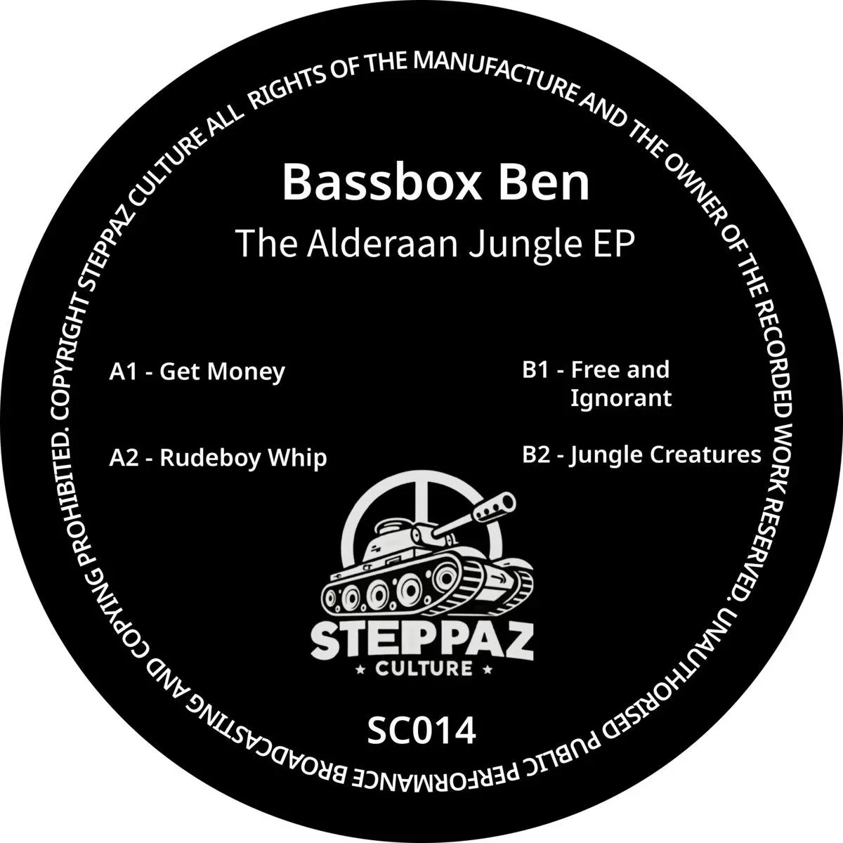 BASSBOX BEN, The Alderaan Jungle EP (Steppaz Culture; SC014, UK 2026, Plain Sleeve) 12" EP /VG+