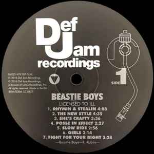 BEASTIE BOYS, Licensed To Ill (Def Jam Recordings; 4782075, Europe 2016 Reissue, Gatefold, Inner, 180 Gram Vinyl), SALE - Up to 50% Off the Original Price LP NEW/NEW - Image 3