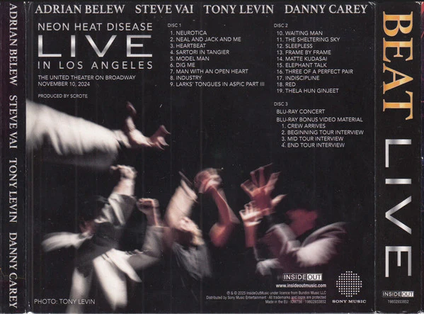 BEAT, Neon Heat Disease Live In Los Angeles (Inside Out Music; IOM756, Europe 2025, Slipcase) 3xCD VG+/VG+ - Image 2