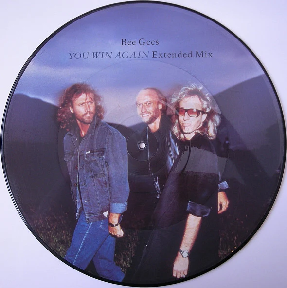 BEE GEES, You Win Again (Warner Bros. Records; W8351 TP, UK 1987, Clear Plastic Stickered Sleeve, Picture Disc) LP VG/VG
