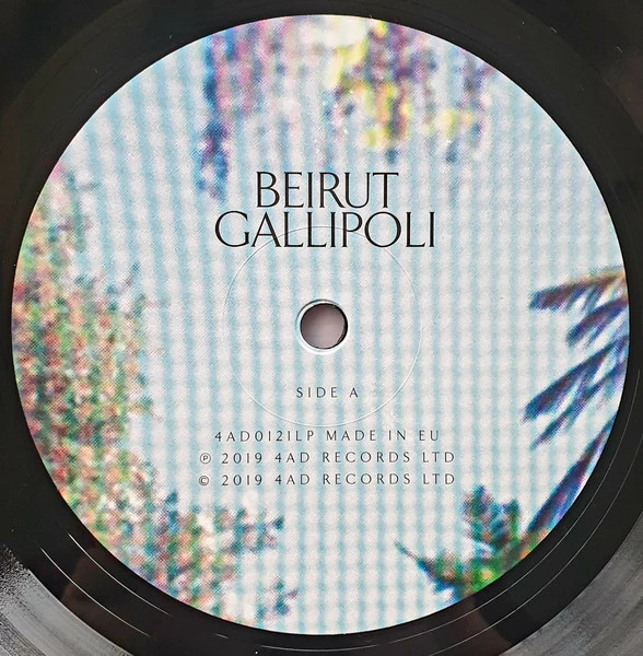 BEIRUT, Gallipoli (4AD; 4AD0121LP, Europe 2019, Insert, Black Vinyl) LP VG+/VG+ - Image 3