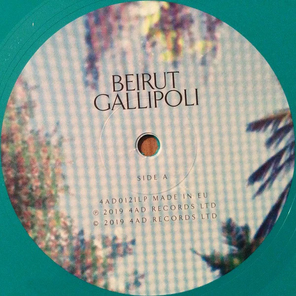 BEIRUT, Gallipoli (4AD; 4AD0121LPE, UK 2019, Gatefold, Black Inner, Turquoise Vinyl) LP VG/VG+ - Image 3