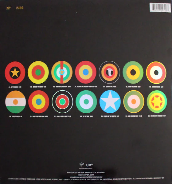BEN HARPER, Fight For Your Mind (Virgin; B0023057-01, US 2015 Reissue, Gatefold, Insert, One Red, One Green 180 Gram Translucent Vinyl) 2xLP VG+/VG+ - Image 2