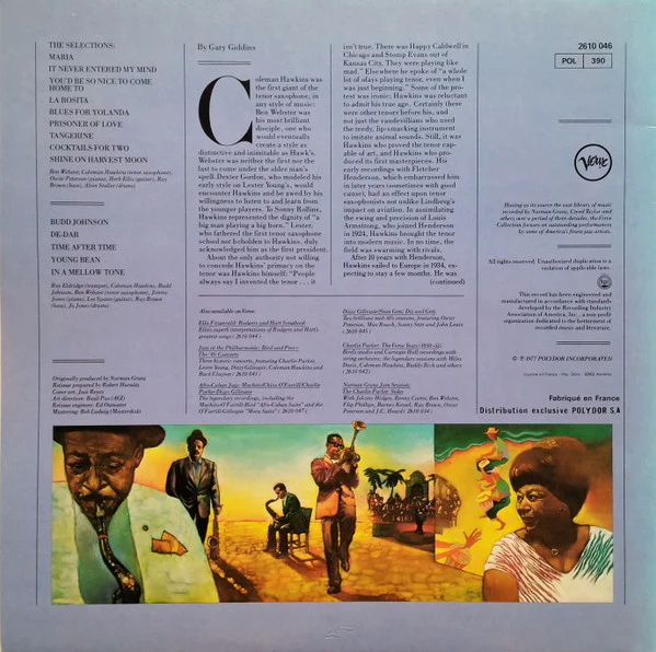 BEN WEBSTER / COLEMAN HAWKINS, Tenor Giants (Verve Records; 2610 046, France 1979 Reissue, Gatefold, 2 Inners) 2xLP VG+/VG+ - Image 2