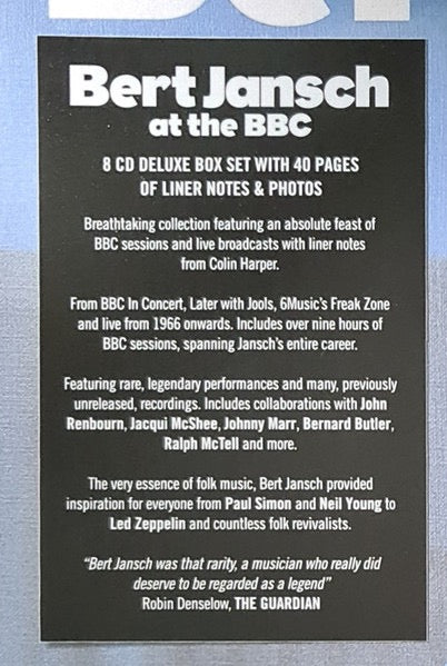 BERT JANSCH, At The BBC (Earth ; EARTHCD042, Worldwide 2022, Book Sleeve) 8xCD M/M - Image 3