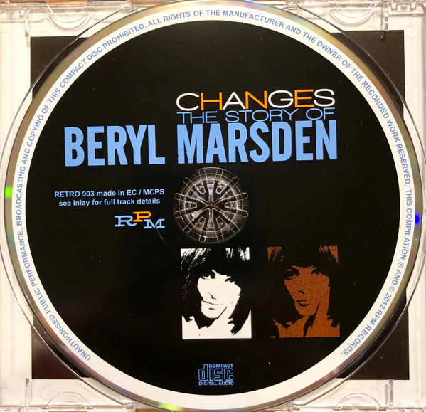 BERYL MARSDEN, Changes: The Story Of Beryl Marsden (RPM Records; RETRO 903, UK 2012, Merseybeat) CD VG+/VG+ - Image 3
