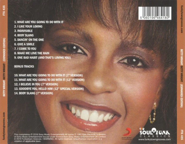 BETTY WRIGHT, Betty Wright (Funkytowngrooves; FTG 435, UK 2016) CD EX/EX - Image 2