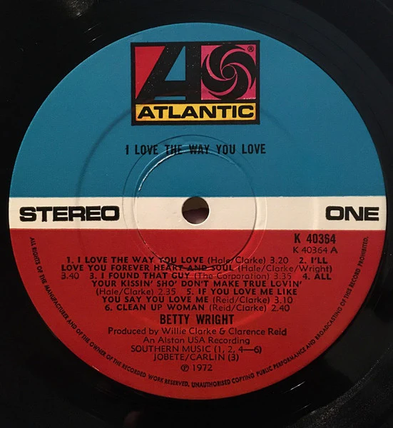 BETTY WRIGHT, I Love The Way You Love Me (Atlantic; K40364, UK 1972) LP VG/G+ - Image 3