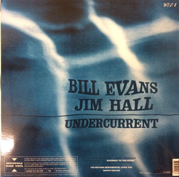 BILL EVANS - JIM HALL, Undercurrent (Doxy; ACV2008, Europe 2014 Reissue, Gatefold, Limited To 500 On Clear Vinyl) LP VG+/VG+ - Image 2