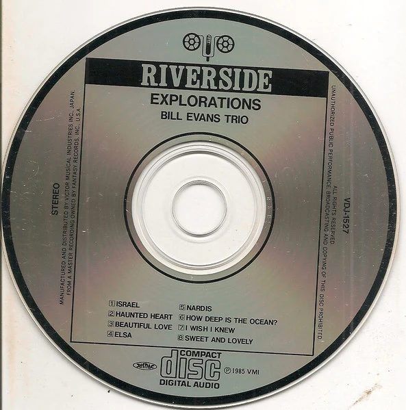 BILL EVANS TRIO*, Explorations (Riverside Records; VDJ-1527, Japan 1985), SALE - Up to 50% Off the Original Price  CD VG/VG+ - Image 3
