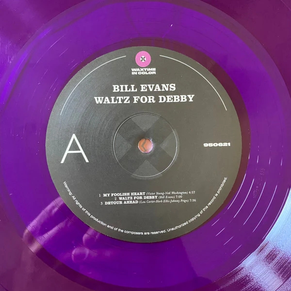 BILL EVANS TRIO WITH SCOTT LAFARO, PAUL MOTIAN, Waltz For Debby (WaxTime In Color; 950621, Europe 2018 Reissue, Purple Vinyl) LP NEW/NEW - Image 3
