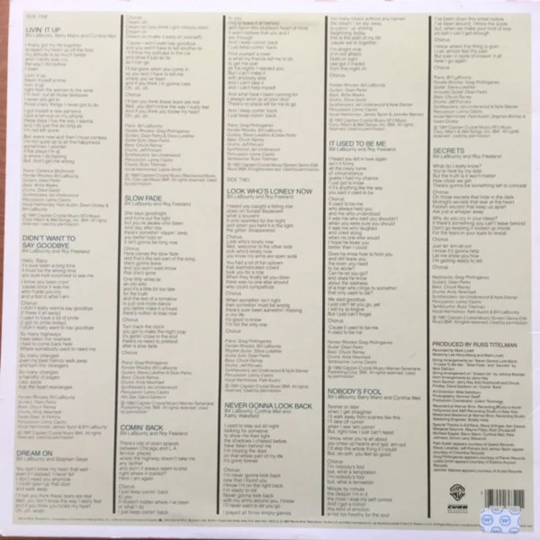 BILL LABOUNTY, Bill LaBounty (Warner Bros. Records; BSK 3632, US 1982, Winchester Pressing) LP VG/VG - Image 2