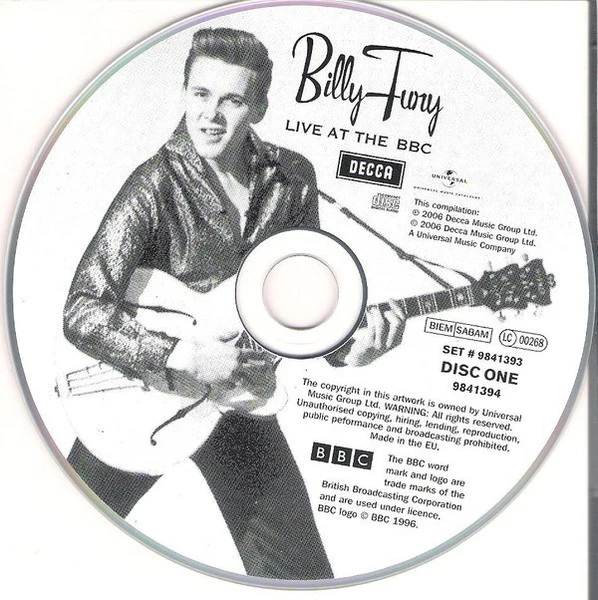 BILLY FURY, Billy Fury Live At The BBC (Decca; 9841393, UK 2006, Jewel Case, Booklet) 2xCD VG+/VG+ - Image 3
