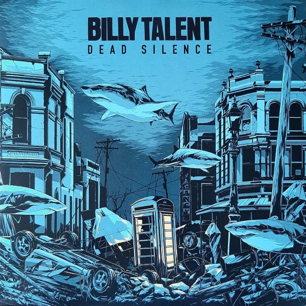 BILLY TALENT, Dead Silence (Warner Music Canada; MOVLP2814, Europe 2021 Reissue, Numbered Triple Gatefold, Insert, Print, Blue [Solid Blue] With Crystal Clear And Solid Silver Mixed [Crystal 2xLP VG/VG+