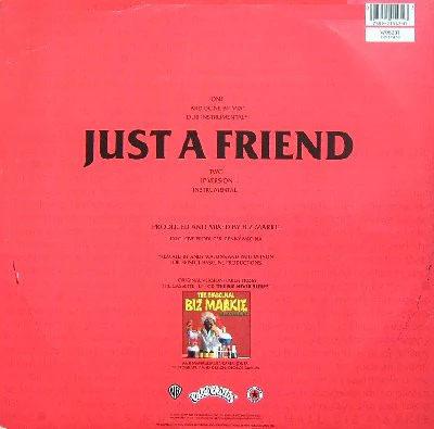 BIZ MARKIE, Just A Friend (Cold Chillin'; W9823T, UK 1990, Picture Sleeve) 12" G/VG - Image 2