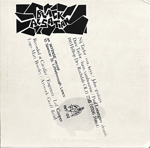BLACK ALSATIAN, Something / Nervous Breakdown (Intense Records; INT 02, UK 1986, Picture Sleeve) 7" VG/VG+ - Image 2