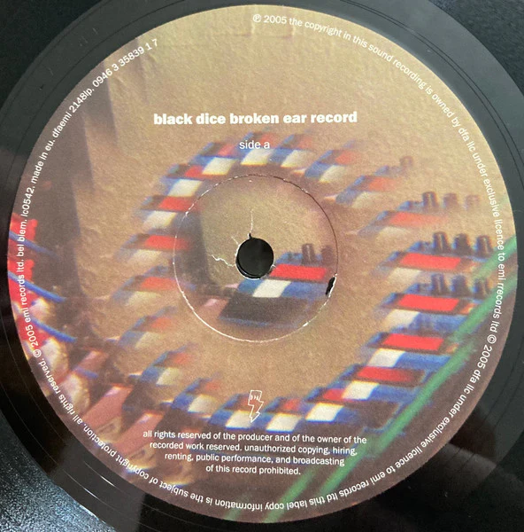 BLACK DICE, Broken Ear Record (DFA; dfaemi2148lp, Europe 2005, Pasteback Sleeve, Inner, Stickered Sleeve) LP VG+/VG - Image 3