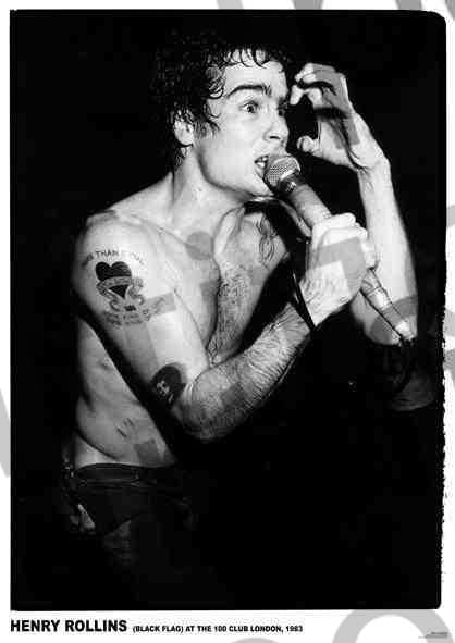 BLACK FLAG HENRY ROLLINS '81, Poster (84.1cm x 59.4cm; ART007, UK ) Accessories NEW/NEW
