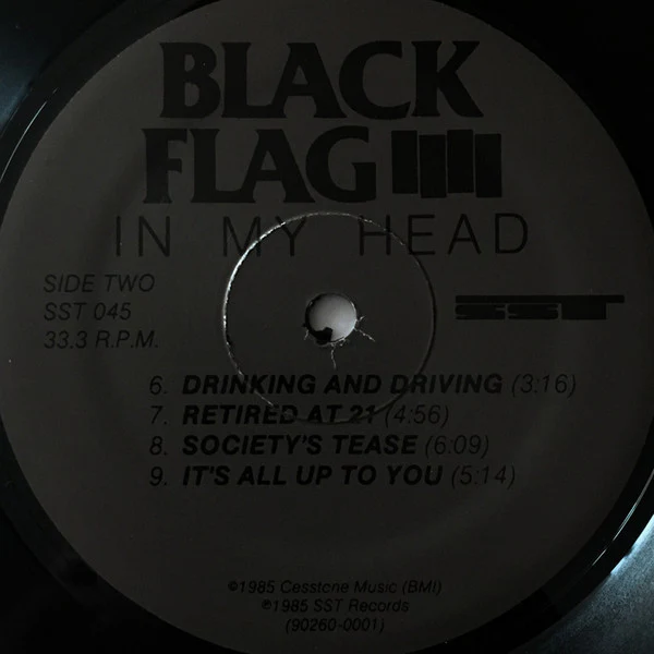 BLACK FLAG, In My Head (SST Records; SST 045, US 2000s Reissue) LP NEW/NEW - Image 3