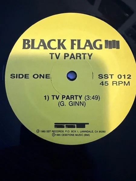 BLACK FLAG, TV Party (SST Records; SST 012, US Reissue, Picture Sleeve) 12" NEW/NEW - Image 3