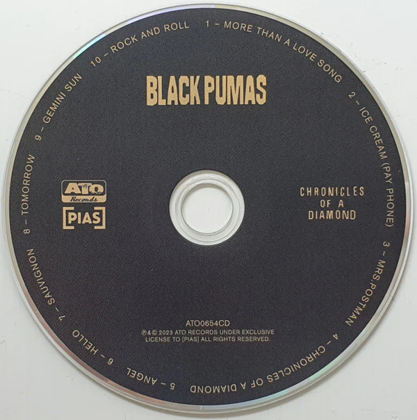 BLACK PUMAS, Chronicles Of A Diamond (ATO Records ; ATO0654CD, Europe 2023, Digipak, Poster) CD EX/EX - Image 3