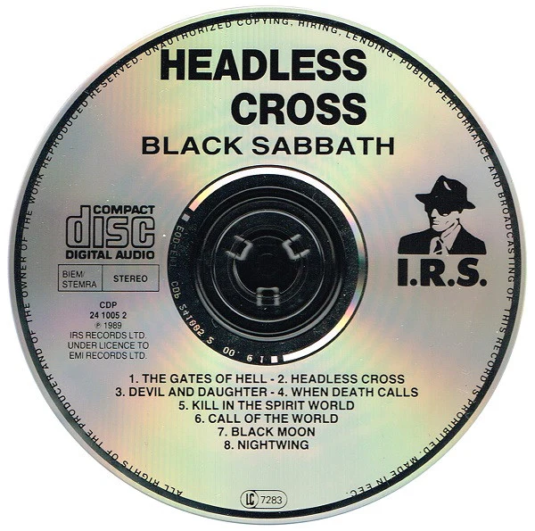 BLACK SABBATH, Headless Cross (I.R.S. Records; 564-24 1005 2, Europe 1989) CD VG+/VG - Image 3